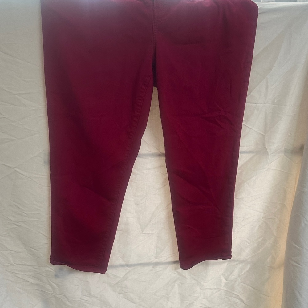 Chico's Women's Ankle Jeans in Deep Red